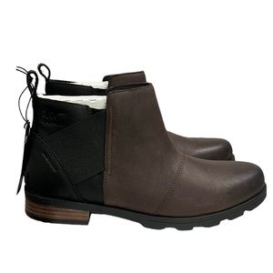 Sorel Women's Emelie Chelsea Waterproof Full Grain Leather Boot Size 10.5 NEW